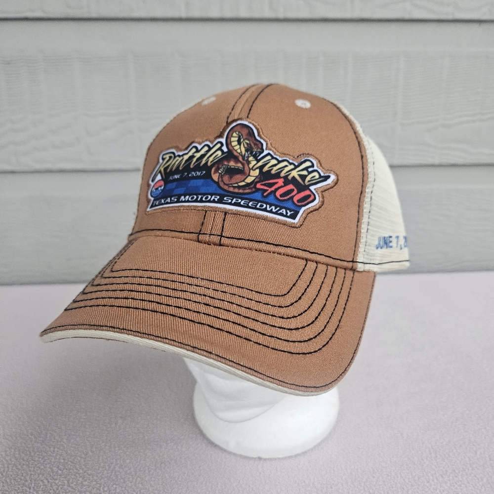 Rattlesnake 400 Event Strapback Cap Hat Adjustable Brown 2019 Nascar Texas